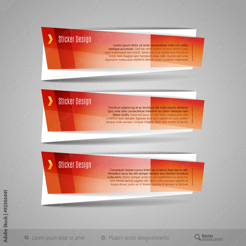 Modern Glossy Vector Banners