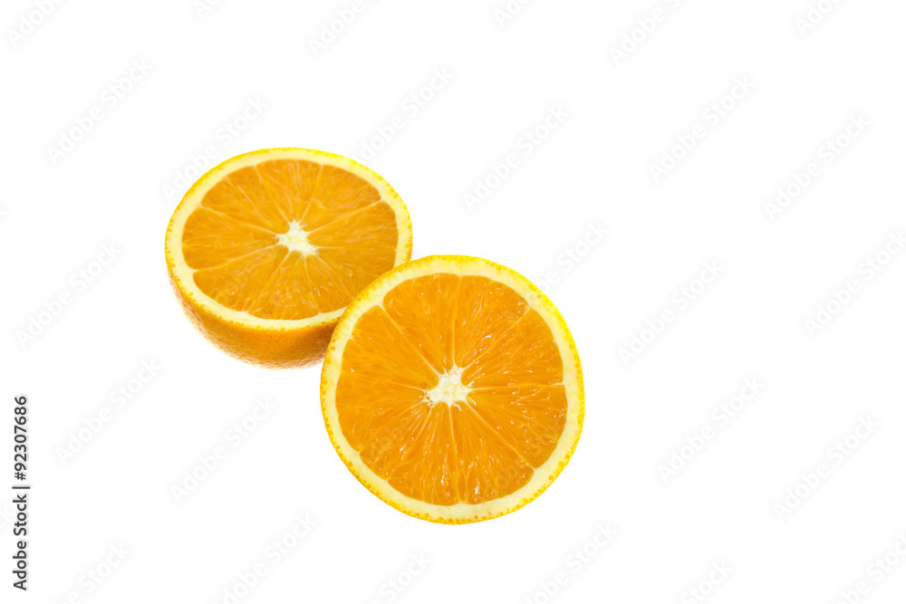 orange slice isolated on white background orange slice isolated on white background