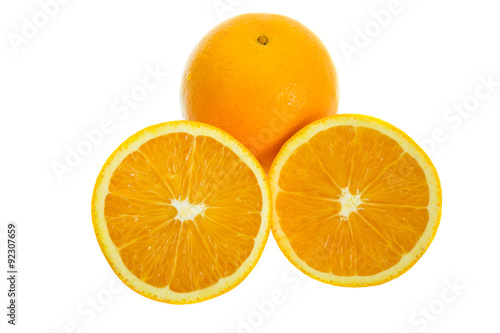 Orange fruit isolated on white background