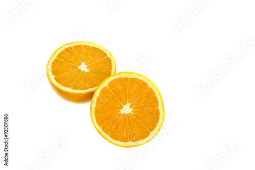 orange slice isolated on white background