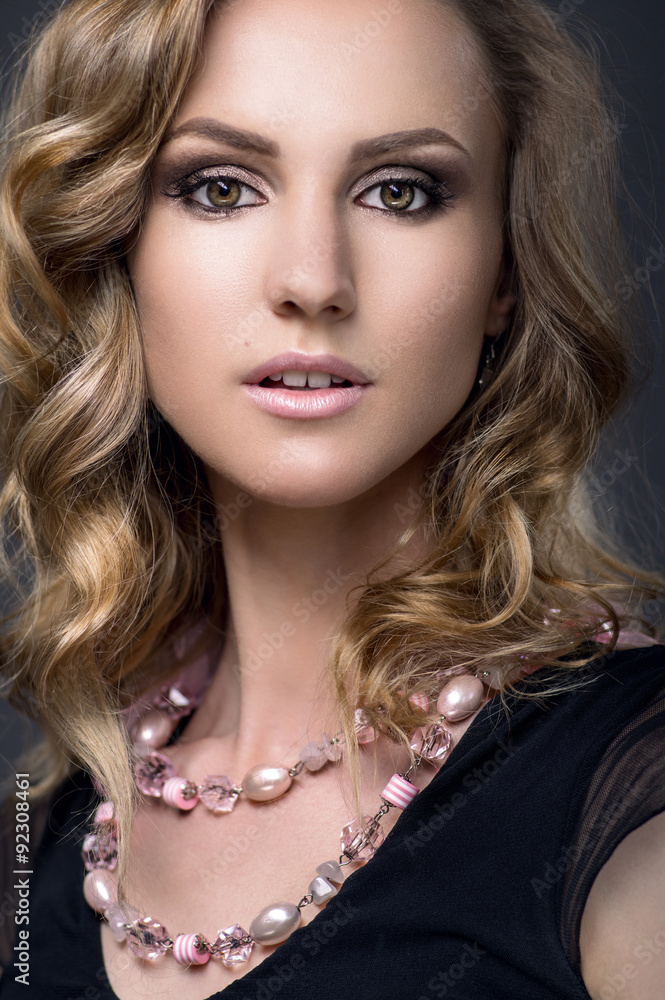 Beautiful portrait of a woman with fashion makeup Beautiful portrait of a woman with fashion makeup