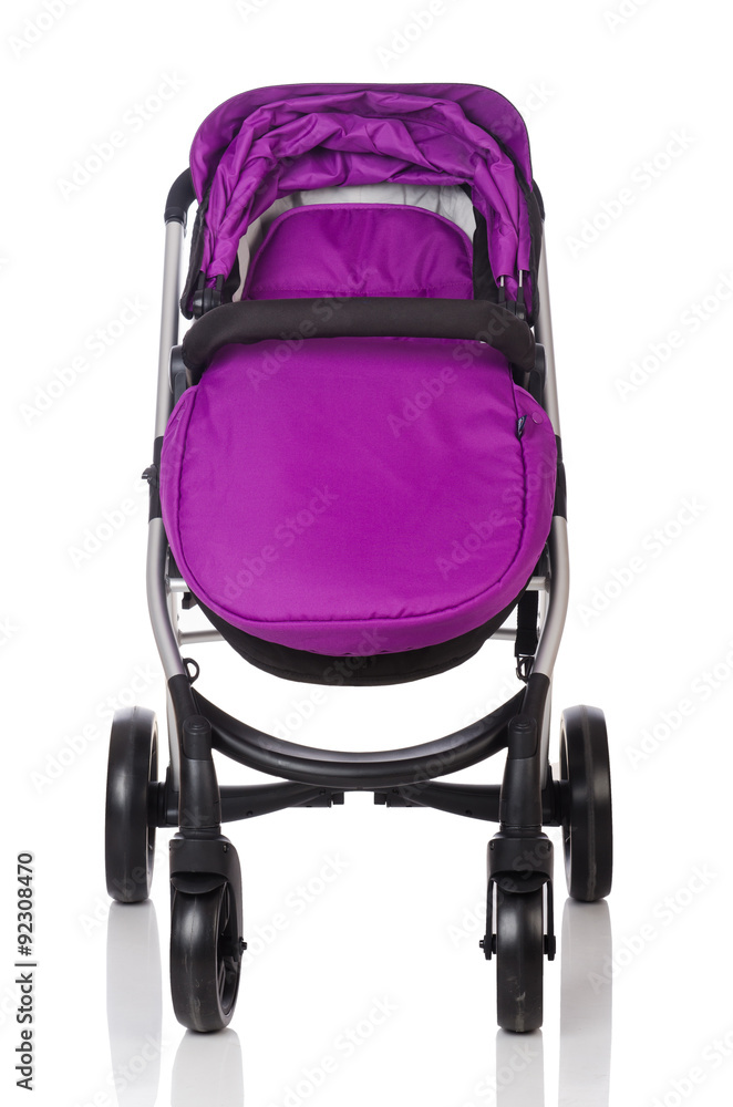 Child pram isolated on the white background Child pram isolated on the white background