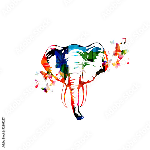 Colorful elephant design