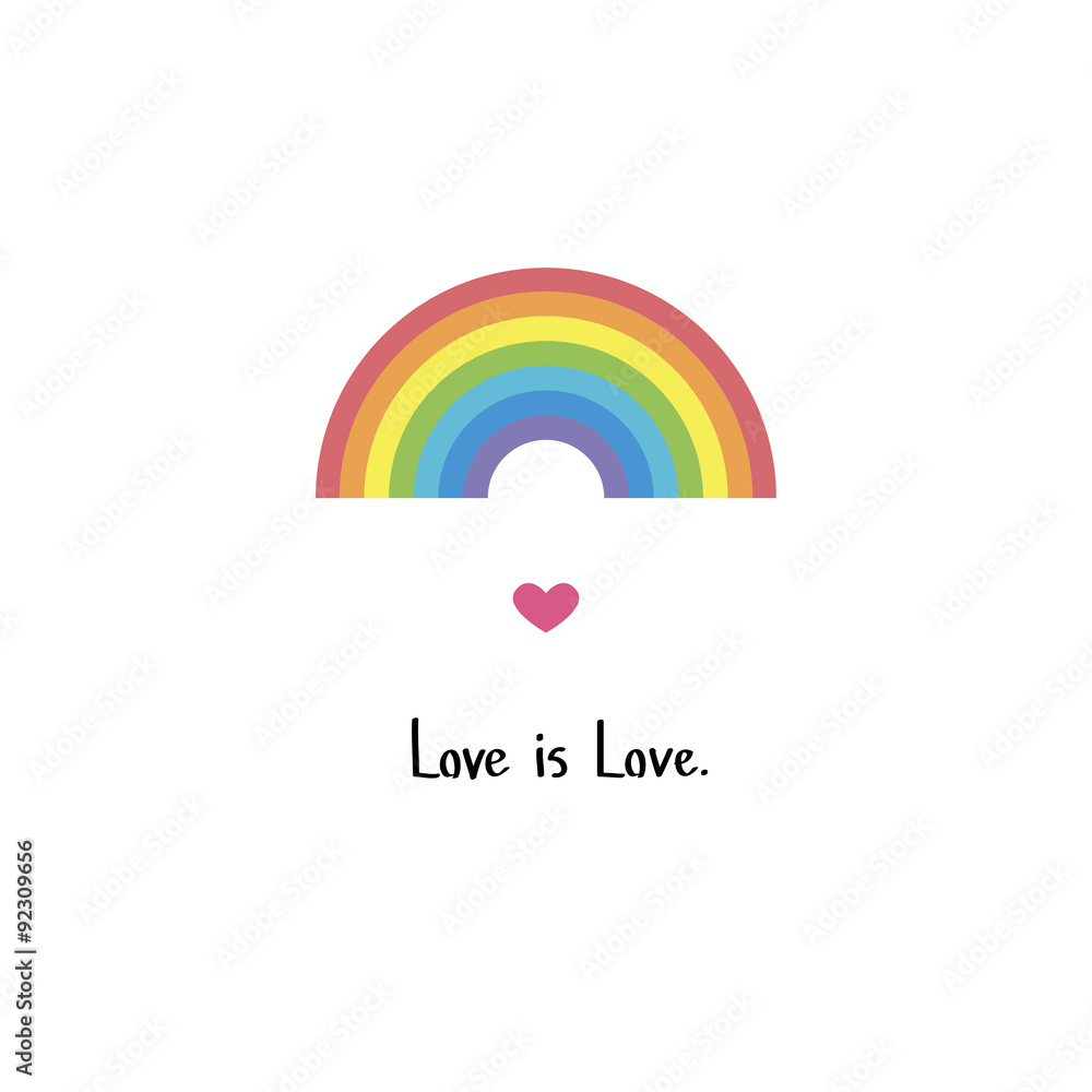 Fototapeta premium greeting card. lgbt community. Rainbow greeting card. love is love, regardless of gender