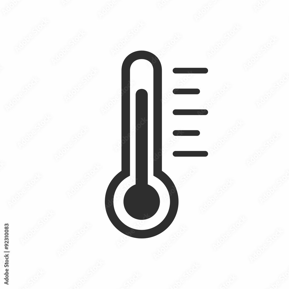 Thermometer Icon isolated on the white background. Thermometer Icon isolated on the white background.