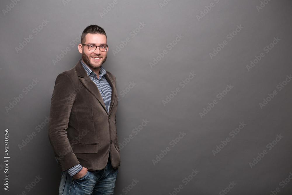 Handsome hipster man in glasses Handsome hipster man in glasses