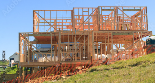 Wooden house construction, building homes in New Zealand
