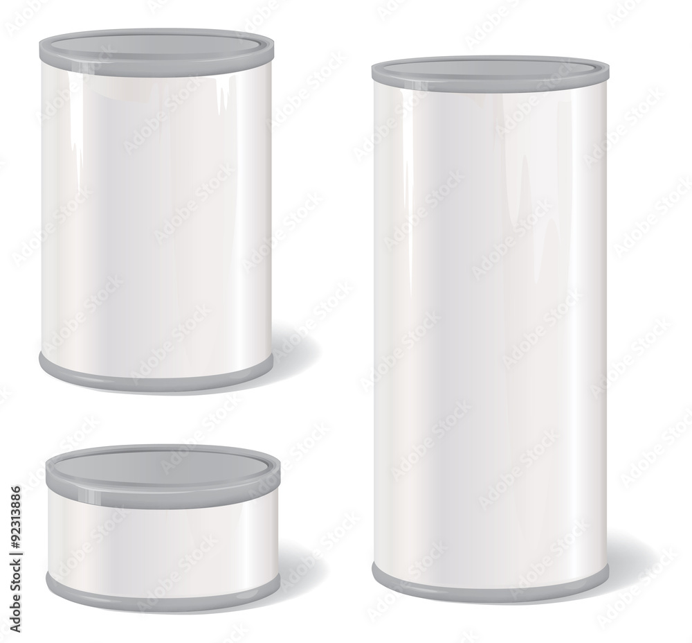 Metal Tin Can. Retro Canned Food. Product Packing Box. Metal Tin Can. Retro Canned Food. Product Packing Box.