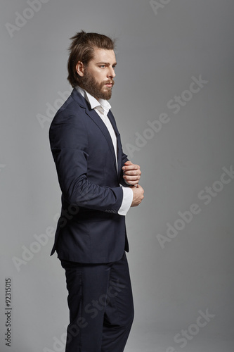 Portrait of a handsome man wearing suit
