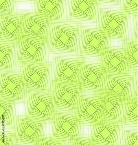 Vivid green seamless background tile with blend square decor and fine transparency effect