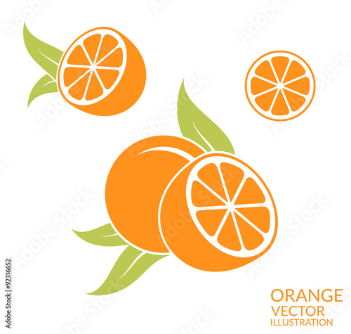 Orange. Isolated fruit on white background