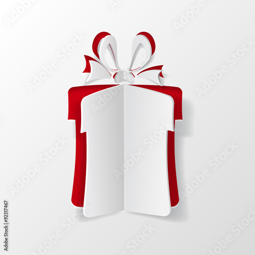 Gift box cut of paper