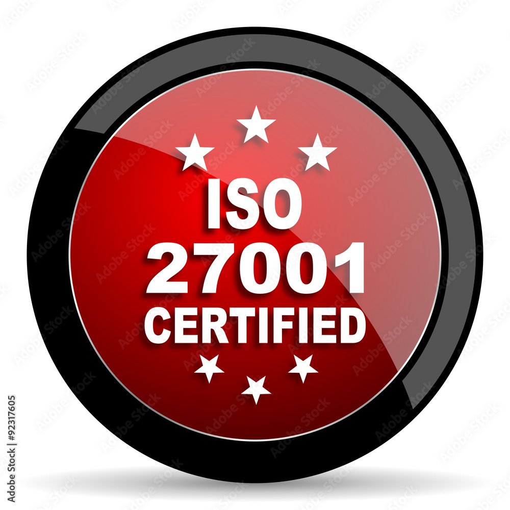 iso 27001 red circle glossy web icon on white background - set440 iso 27001 red circle glossy web icon on white background - set440