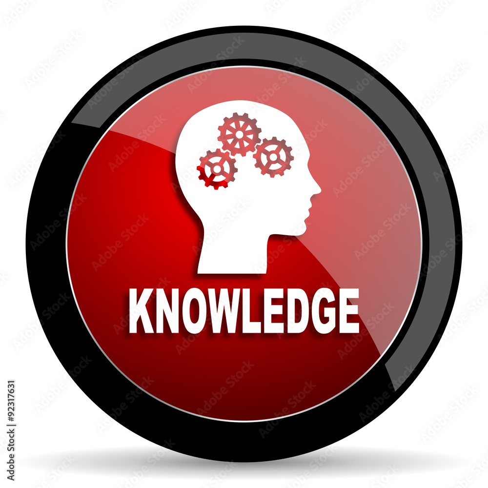 knowledge red circle glossy web icon on white background - set440 knowledge red circle glossy web icon on white background - set440