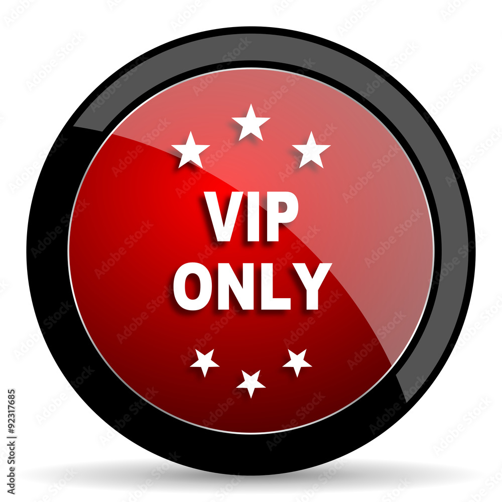 vip only red circle glossy web icon on white background - set440 vip only red circle glossy web icon on white background - set440