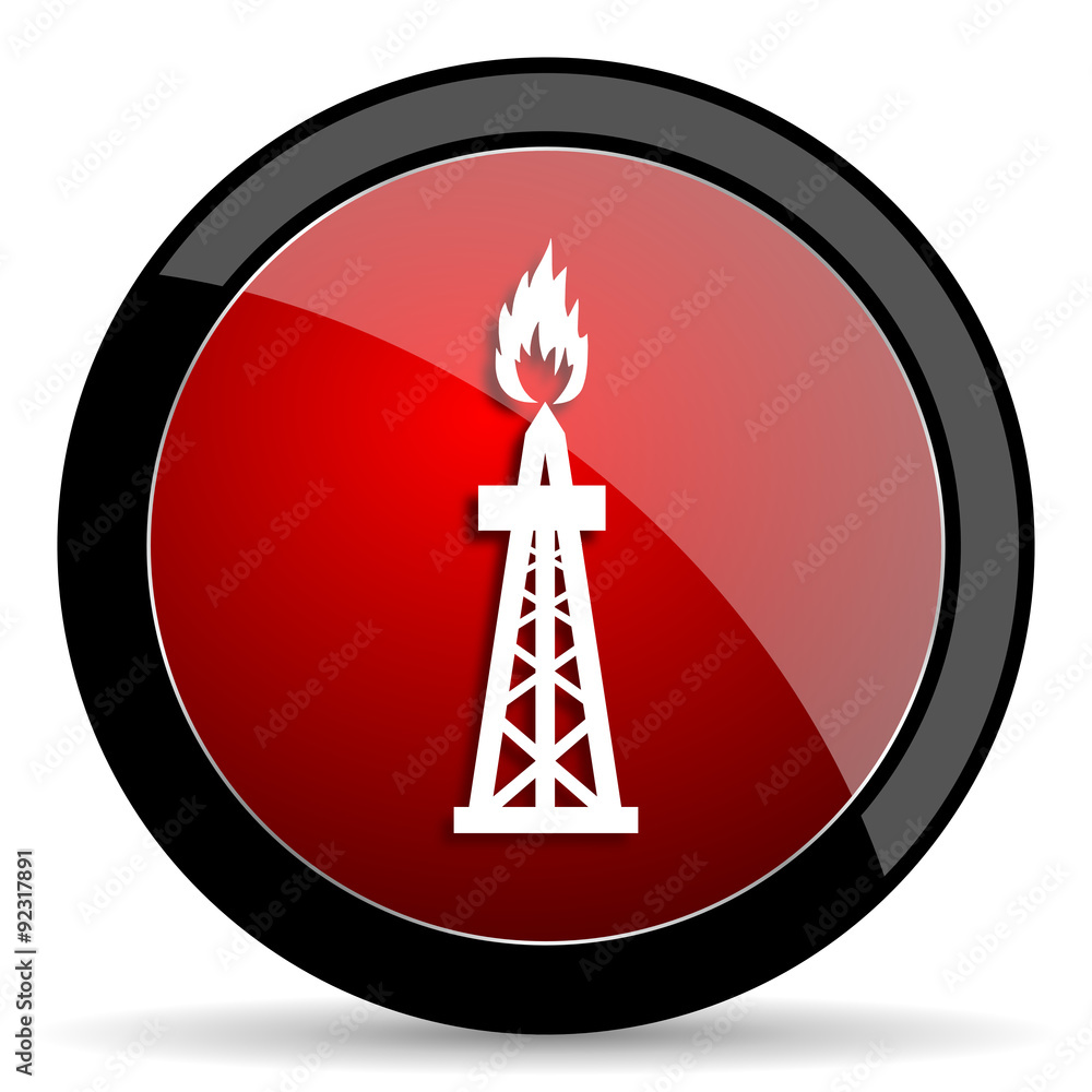 gas red circle glossy web icon on white background - set440 gas red circle glossy web icon on white background - set440