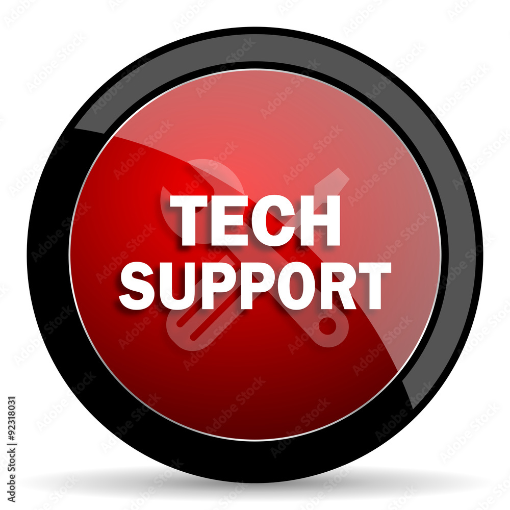 technical support red circle glossy web icon on white background - set440 technical support red circle glossy web icon on white background - set440