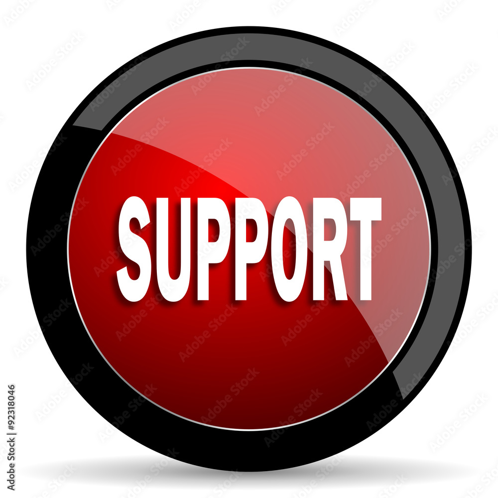 support red circle glossy web icon on white background - set440 support red circle glossy web icon on white background - set440