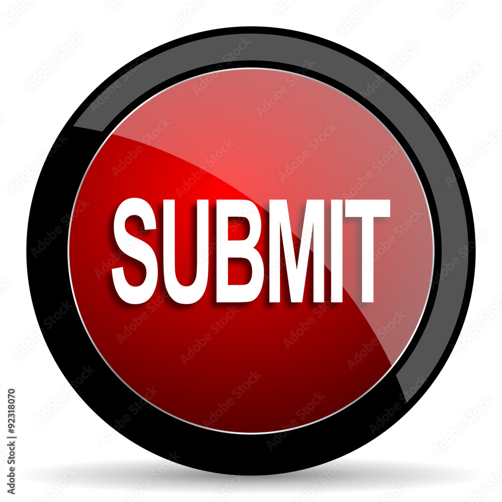 submit red circle glossy web icon on white background - set440 submit red circle glossy web icon on white background - set440