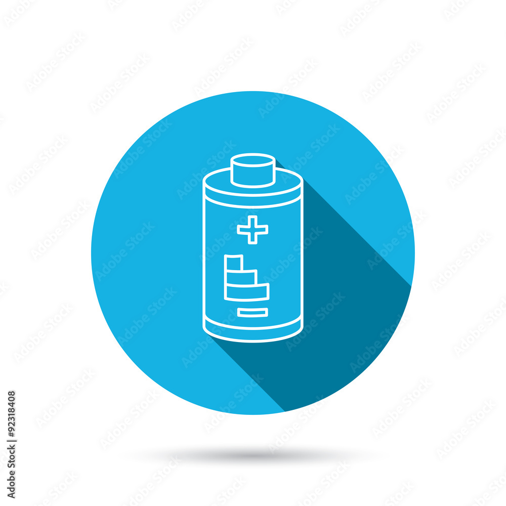 Battery icon. Electrical power sign. Battery icon. Electrical power sign.