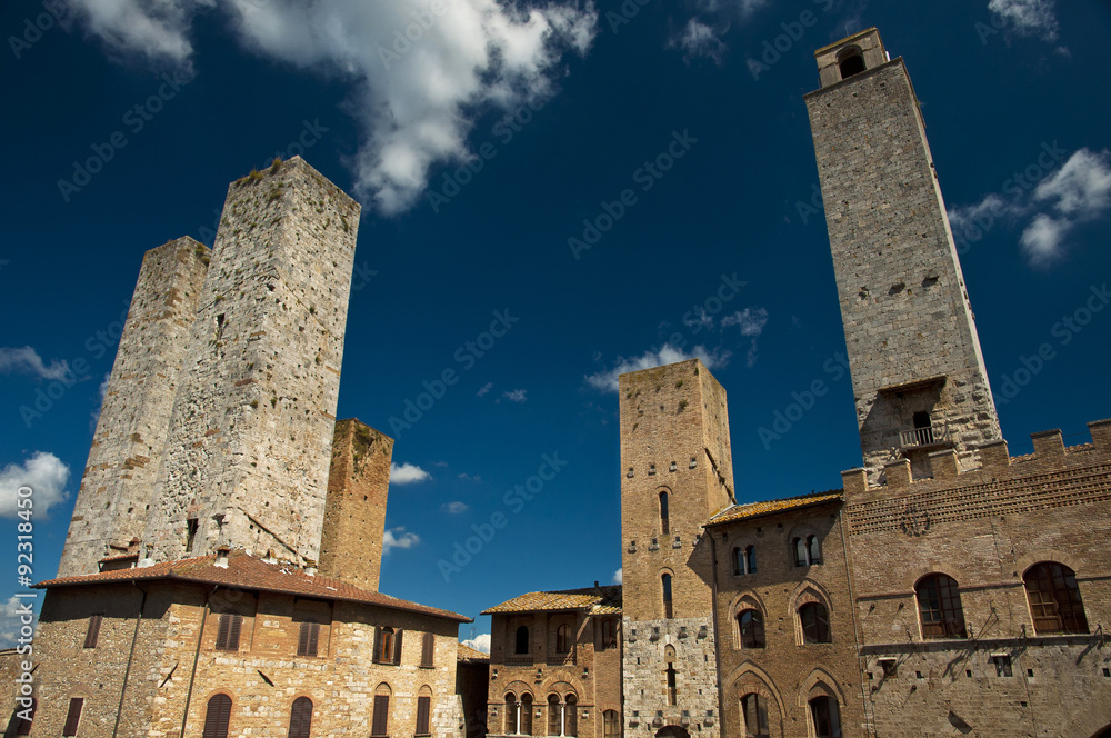 Panoramic view on San Gimignano, one of the nicest villages of Italy