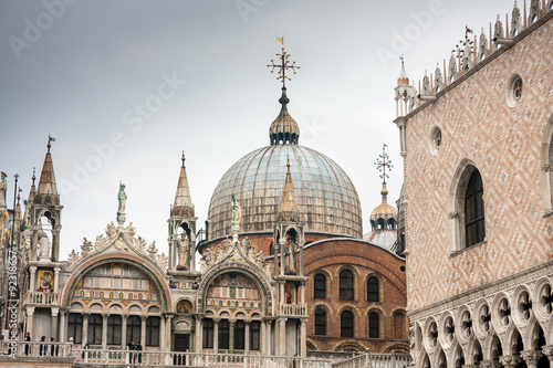 Cathedral of San Marco, Venice, Italy. Roof architecture details © jiduha