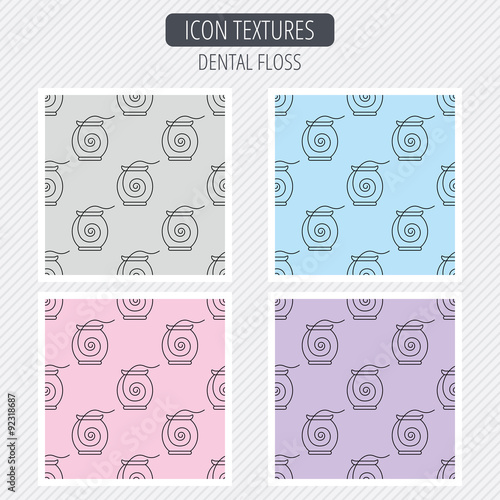 Dental floss icon. Teeth cleaning sign.