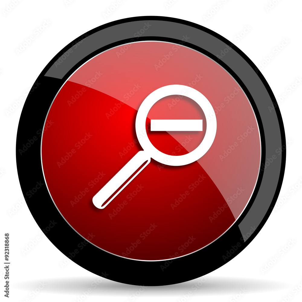 lens red circle glossy web icon on white background - set440 lens red circle glossy web icon on white background - set440