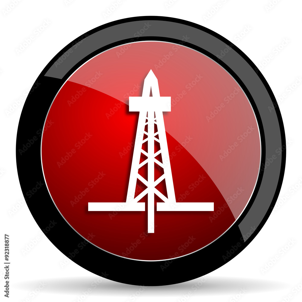 drilling red circle glossy web icon on white background - set440 drilling red circle glossy web icon on white background - set440