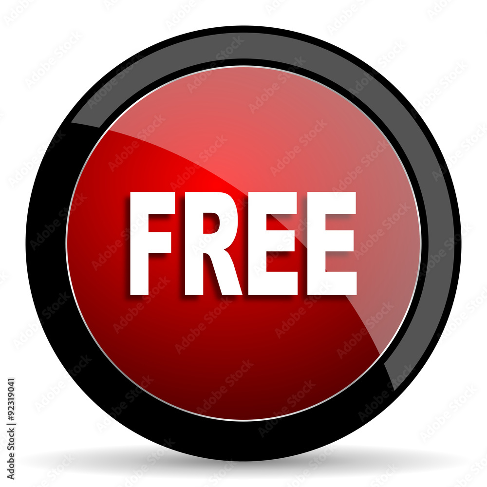 free red circle glossy web icon on white background - set440 free red circle glossy web icon on white background - set440
