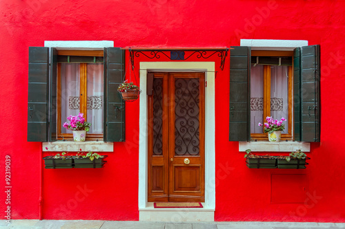 Houses of Burano an island of the main island of Venice  Italy  Europe