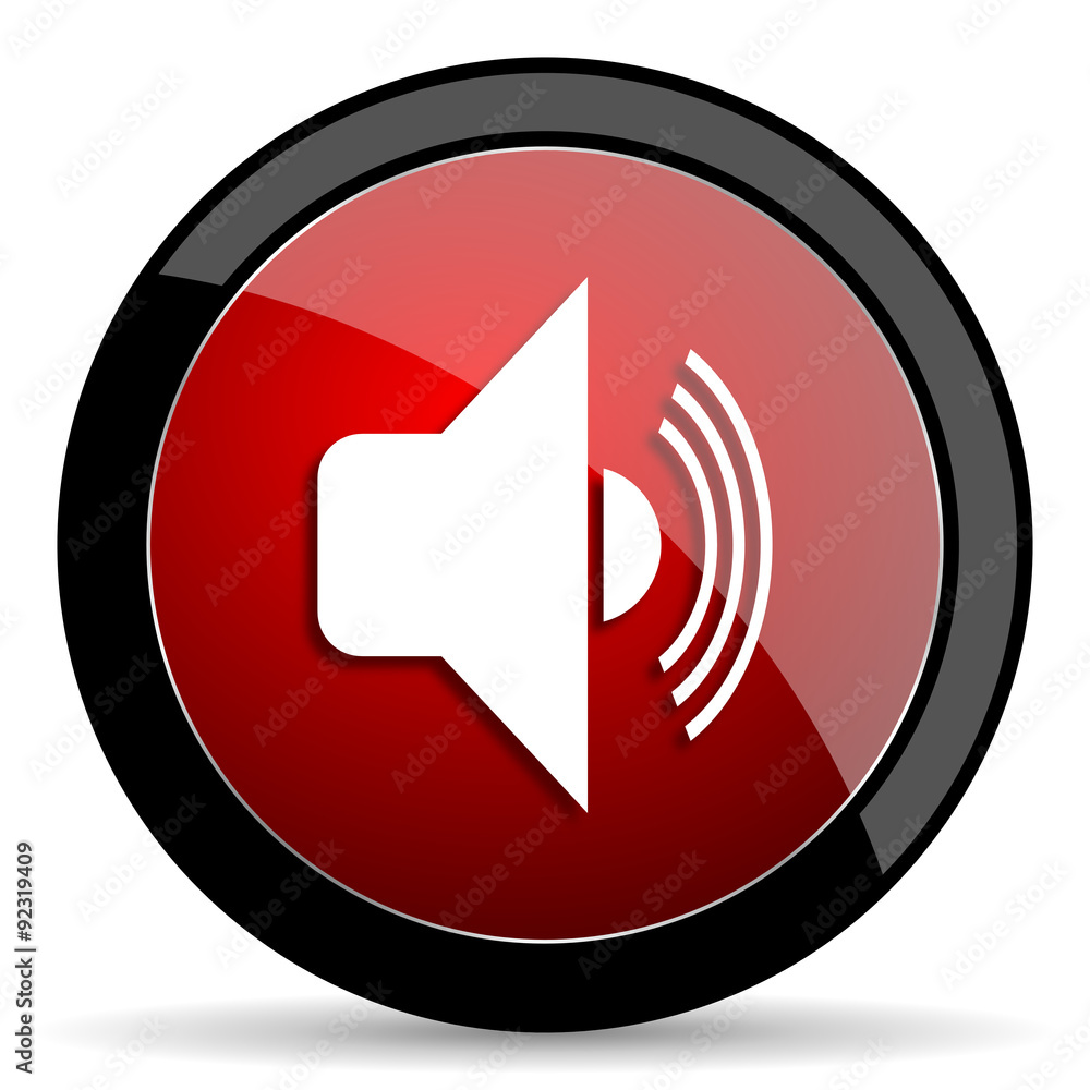 volume red circle glossy web icon on white background - set440 volume red circle glossy web icon on white background - set440