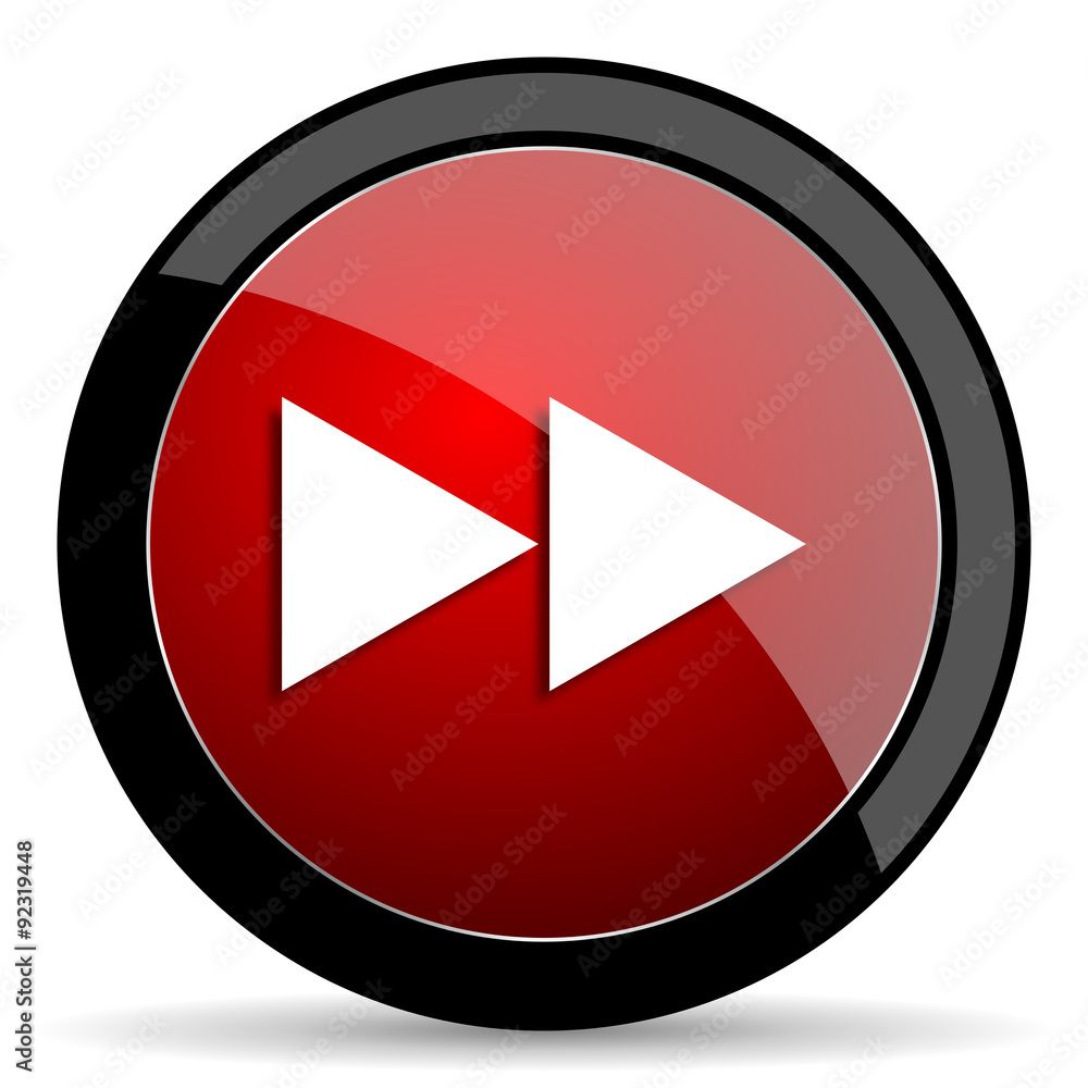 rewind red circle glossy web icon on white background - set440 rewind red circle glossy web icon on white background - set440