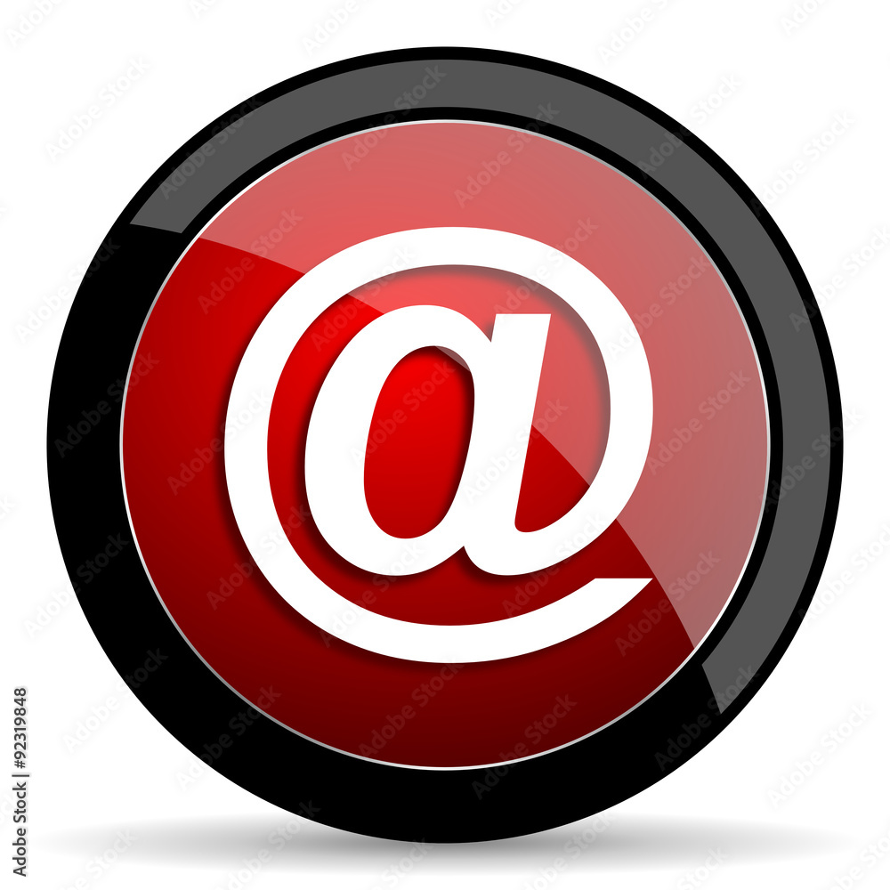 email red circle glossy web icon on white background - set440 email red circle glossy web icon on white background - set440