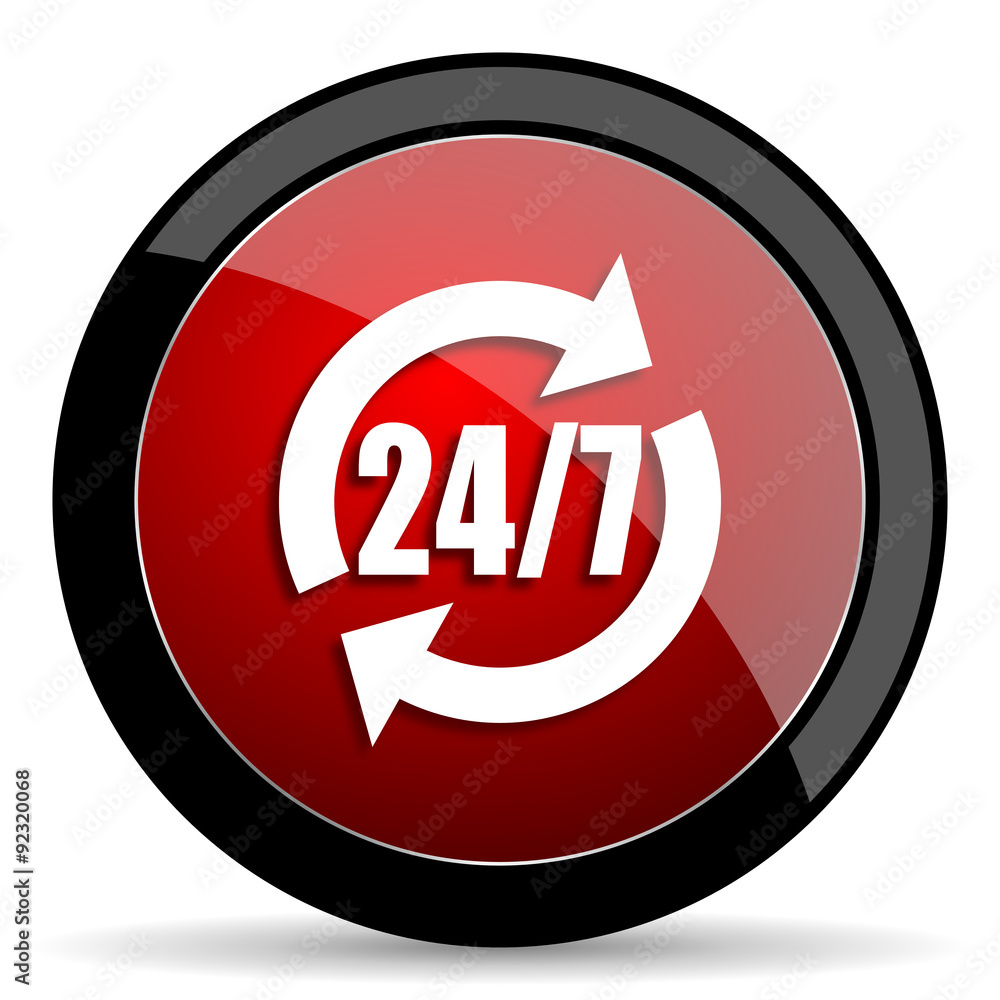 service red circle glossy web icon on white background - set440 service red circle glossy web icon on white background - set440