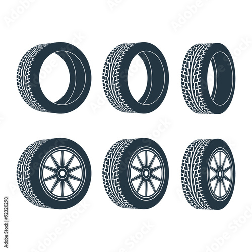 rubber wheel tire rim drive car photo