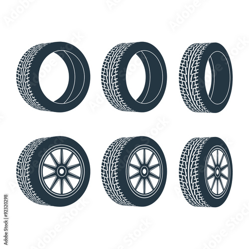 rubber wheel tire rim drive car