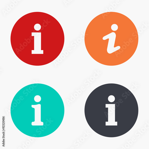 Vector modern information mark colorful icons set 