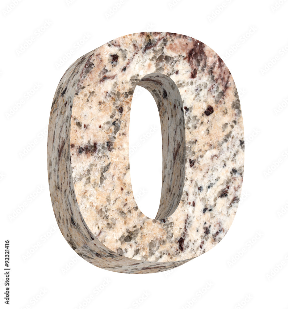 Number from granite alphabet set isolated over white. Computer generated 3D photo rendering. Number from granite alphabet set isolated over white. Computer generated 3D photo rendering.