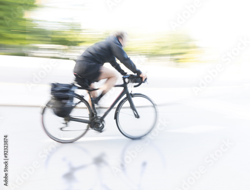 cyclist at high speed