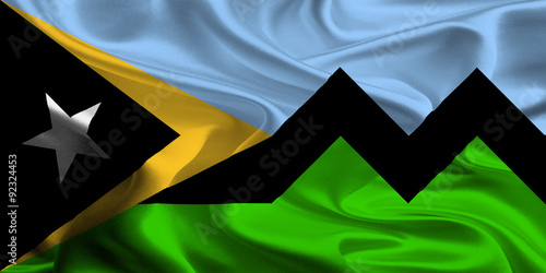 Flag of East Timor District Aileu photo