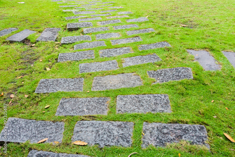 Walkway on grass
Walkway on grass