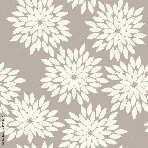 Seamless anthracite gray vintage japanese floral kimono tenugui textile pattern vector