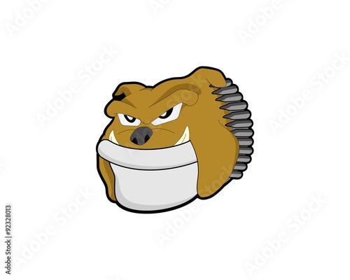 dog head vector logo icon design 4a