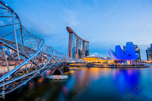 Helix Bridge singapore travel landmark photo