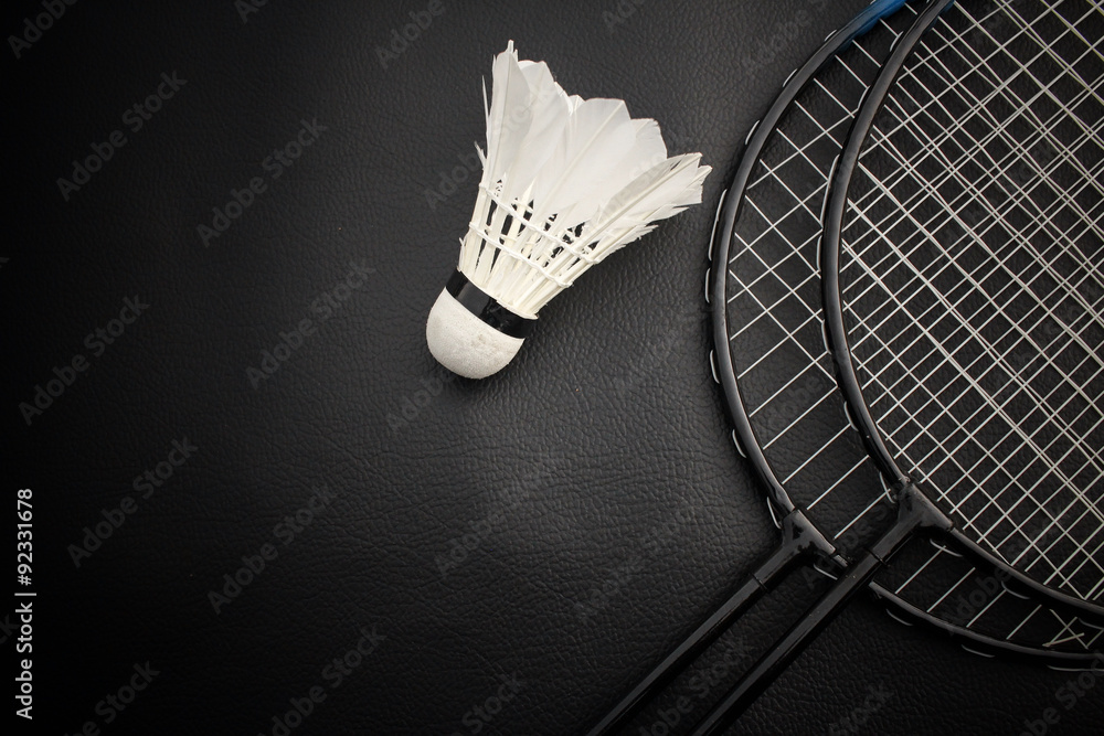 Shuttlecocks with badminton racket Stock Photo | Adobe Stock Shuttlecocks with badminton racket Stock Photo | Adobe Stock