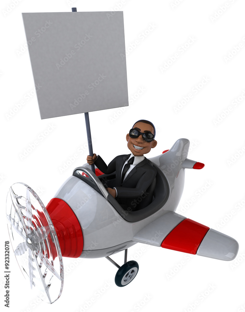 Naklejka premium Fun plane