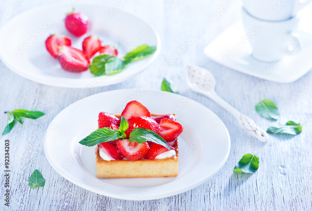 cake with strawberry cake with strawberry
