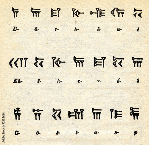 Картината върху платно Decipherment of cuneiform by Georg Friedrich Grotefend