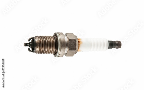 old car candle isolated on a white background
